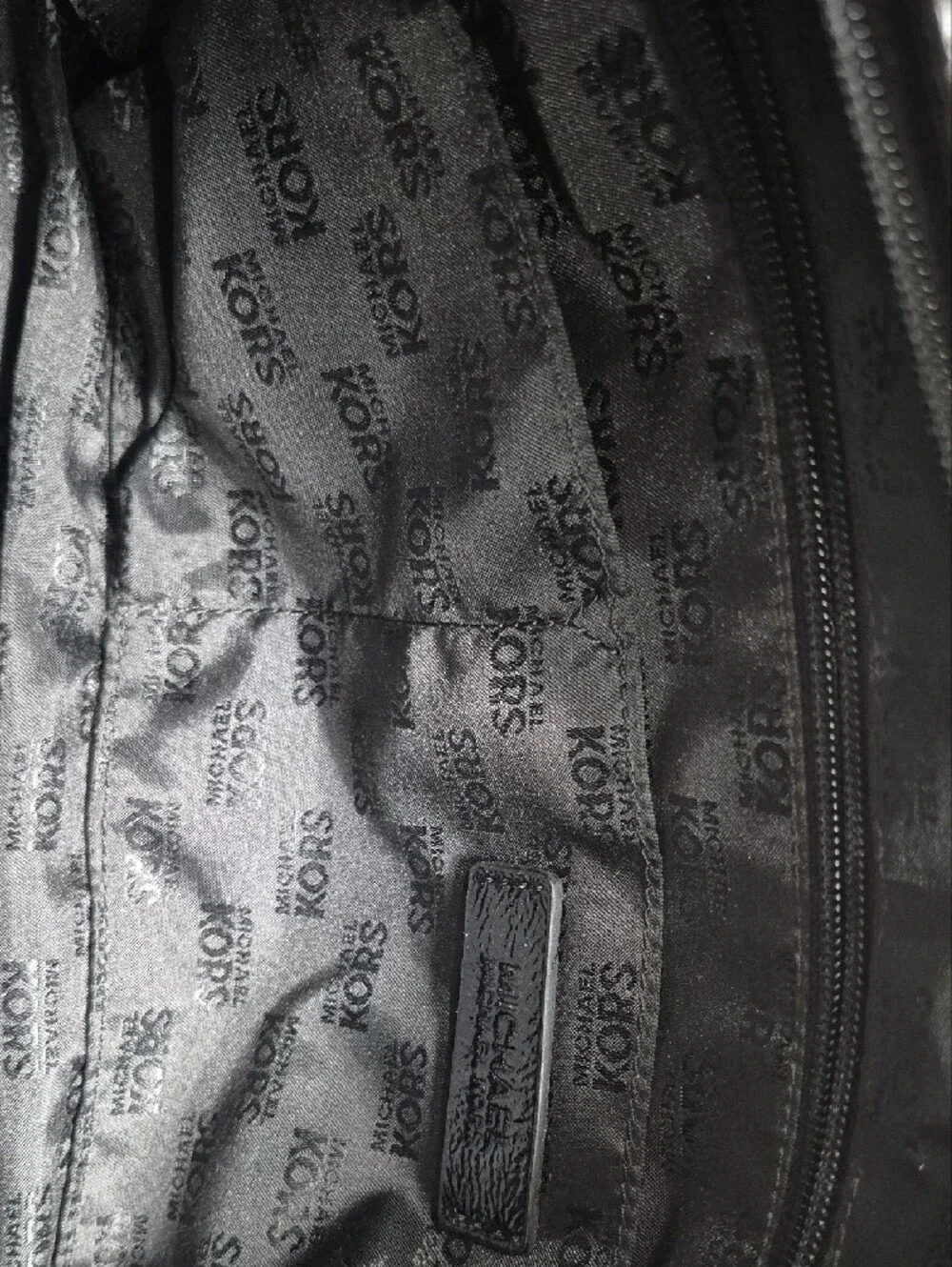 Michael Kors Jet Set Collection Black Patent Bag with Gold Accents